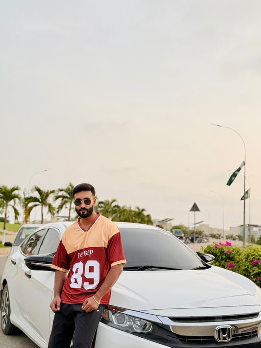 Beige Brown Jersey 89